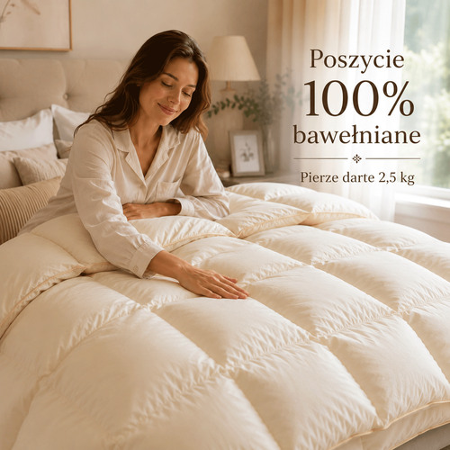 Bawełniane poszycie kołdry 155x200 z wsadem 2,5 kg