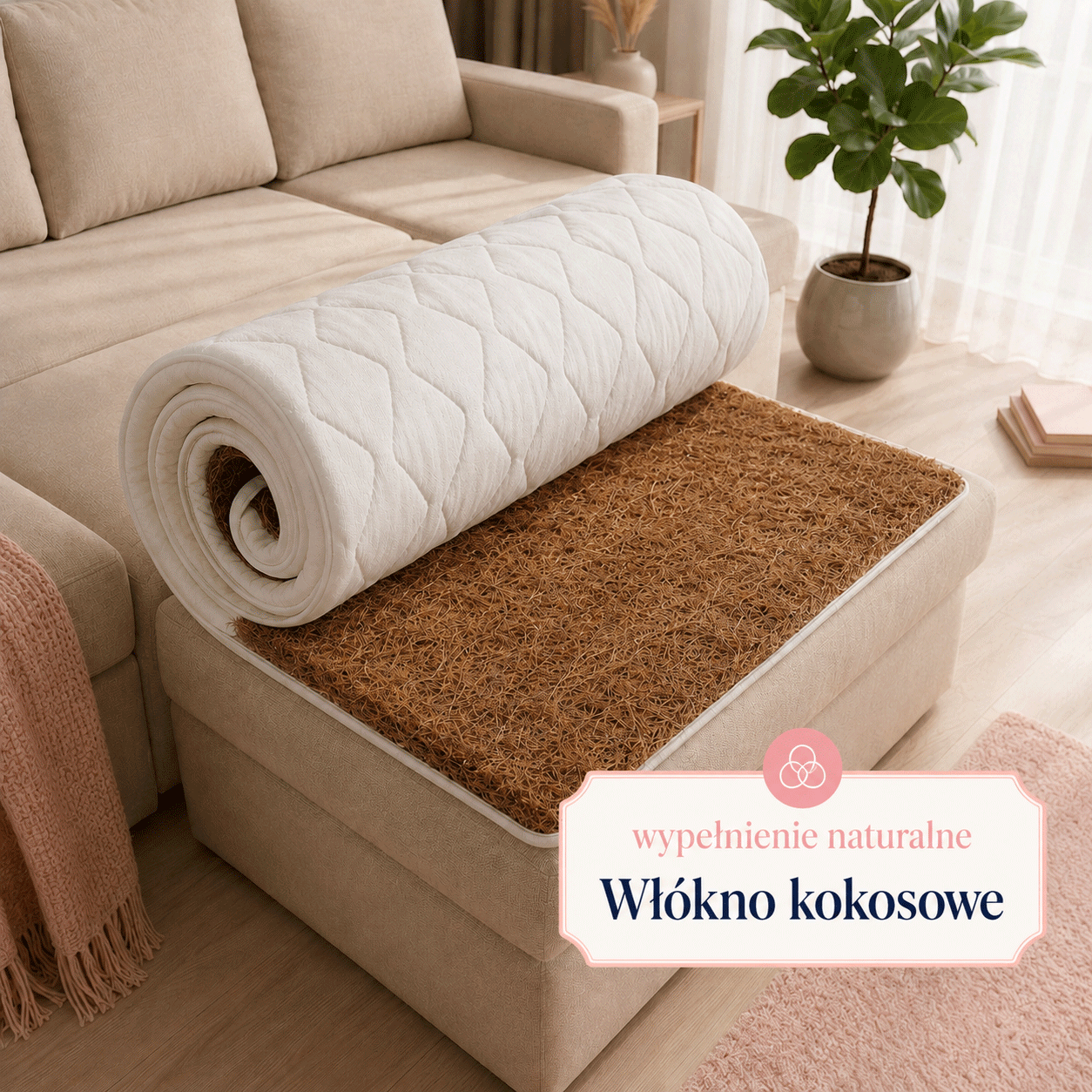 Naturalny wkład kokosowy do toppera H4
